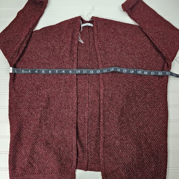 Pink Clover Women's Burgundy Open Front Rolled Cuff Cardigan Size SP NWT - Picture 13 of 16